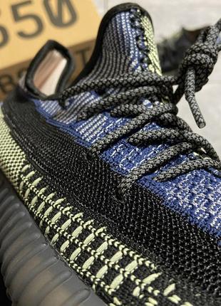 Мужские кроссовки adidas yeezy boost 350 v2 blue gold,кроссовки адидас изи буст 350 синий с золотым унисекс8 фото