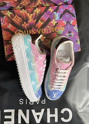 Кросівки в стилі louis vuitton яскраві, натуральна шкіра, в наявності