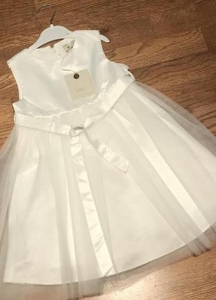 Белое нарядное платье to be too, на 2-3 года (26 мес)