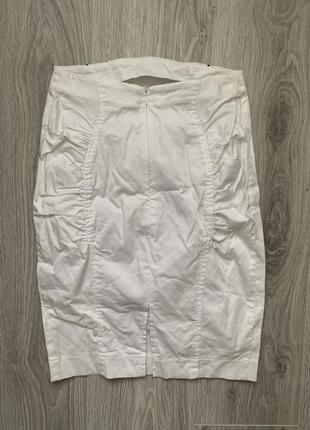 Летняя белая юбка карандаш высокая посадка 8 - размер2 фото