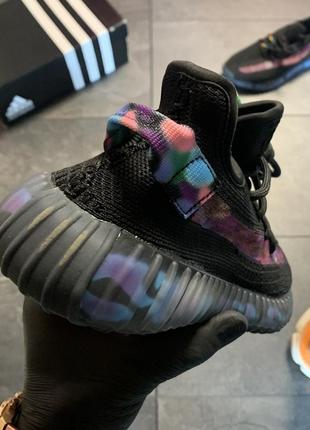 Мужские кроссовки adidas yeezy boost 350 v2 black blue camo,кроссовки адидас изи буст 350 камуфляж чёрный7 фото