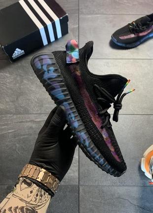 Мужские кроссовки adidas yeezy boost 350 v2 black blue camo,кроссовки адидас изи буст 350 камуфляж чёрный1 фото