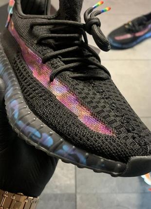 Мужские кроссовки adidas yeezy boost 350 v2 black blue camo,кроссовки адидас изи буст 350 камуфляж чёрный5 фото