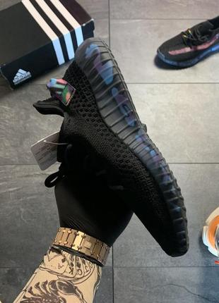 Мужские кроссовки adidas yeezy boost 350 v2 black blue camo,кроссовки адидас изи буст 350 камуфляж чёрный3 фото