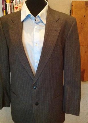 Шерстяной пиджак в вертикальную полоску бренда ritex (швейцария), р. 52-542 фото