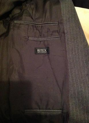 Вовняний піджак у вертикальну смужку бренду ritex (швейцарія), р. 52-548 фото