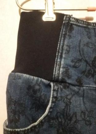 Юбка джинсовая на молнии и поясе резинке ( на поб до 60 см и пот до 56 см)   635 фото