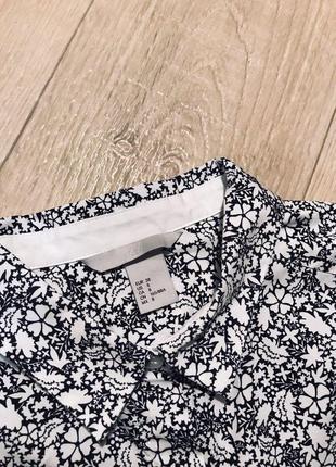 Сорочка блуза в квітковий принт "h&m"2 фото