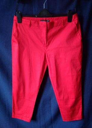 Червоні штани капрі/ бриджі1 фото