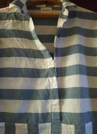 Платье-рубашка в полоску.удлиненная туника 100% хлопок2 фото