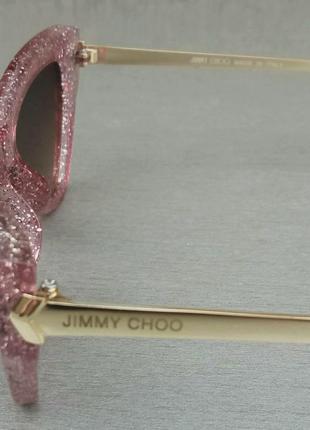 Jimmy choo очки женские солнцезащитные в розовой мраморной оправе с градиентом4 фото