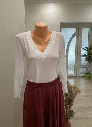 Zara 💋блуза жіноча біла))блуза стильная нежная