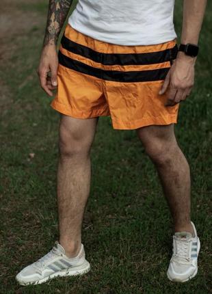 Плавательные шорты в полоску orange/black (арт. 308)1 фото
