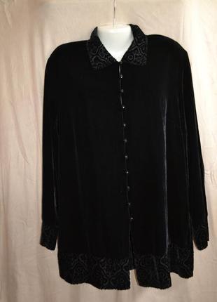 M&s vintage silk блуза велюр4 фото