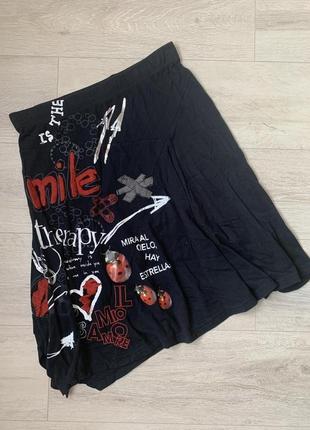 Юбка трикотажная большой размер