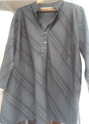 Тонкая рубашка,блуза/батист/ 56-58р.пог-65