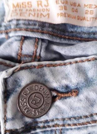 Классные джинсовые стрейчевые бриджи, 36 размер.4 фото