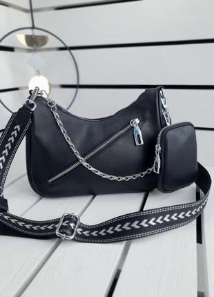 Черная сумка женская - черные сумки, женские 20211 фото