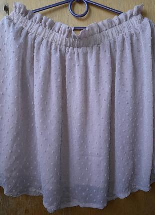 🎀💎очень красивая юбка на резинке нежно розового цвета3 фото