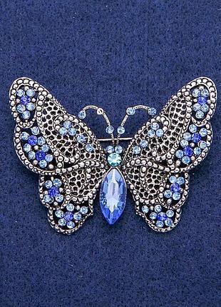 Брошка "синій метелик"