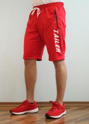 Мужские трикотажные спортивные шорты tailer размеры 48-56 (1041красн)1 фото