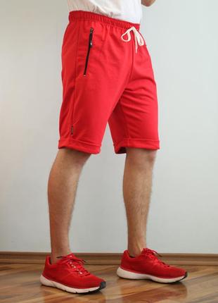 Мужские трикотажные спортивные шорты tailer размеры 48-56 (1041красн)5 фото