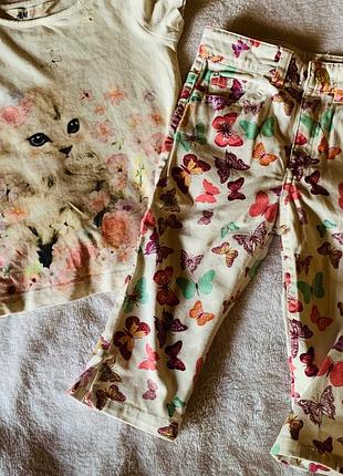 Набір:джинсові капрі нм і футболка рр3-4г