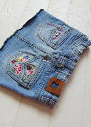 H&m. размер 1.5-2 года. джинсовая юбка для девочки8 фото
