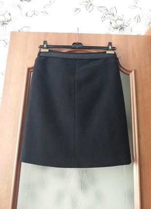 's max mara m - l шерстяная юбка со встречной складкой2 фото