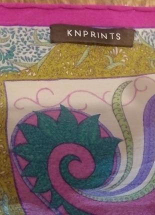 Шелковый шикарный шарф платок палантин шаль knprints2 фото