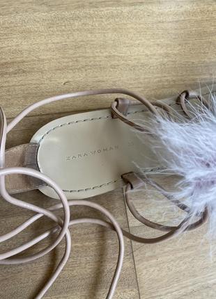 Босоножки zara 38 кожаные 3