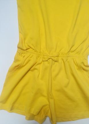 Жовтий котоновий комбінезон з шортами pepperts 8-10 років.4 фото