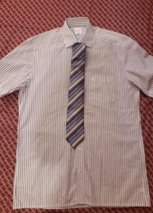 Рубашка с коротким рукавом от немецкого бренда olymp, разм. л.6 фото