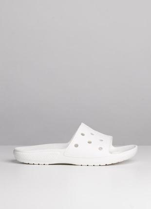 Крокс шлёпки классик белые crocs classic slide unisex white7 фото