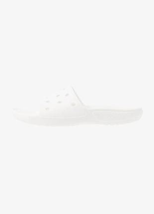 Крокс шлёпки классик белые crocs classic slide unisex white4 фото