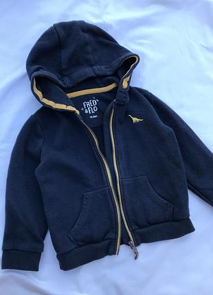 Кофточка на мальчика с капюшоном 18-24 мес