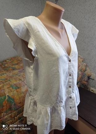 Льняная блуза от next.4 фото