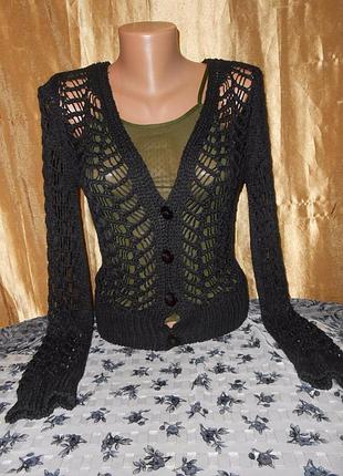 Модный кардиган сетка