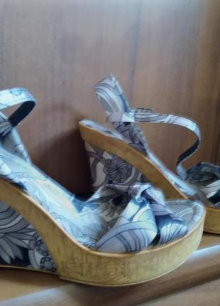 Босоножки сандалии текстиль атлас1 фото