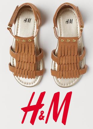 Босоножки под замшу для девушек 28-29р от h&m (швеция