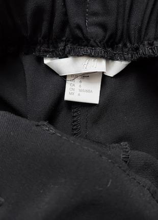 Черные базовые женские шорты с высокой талией с поясом h&m2 фото