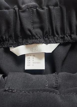 Черные базовые женские шорты с высокой талией с поясом h&m8 фото