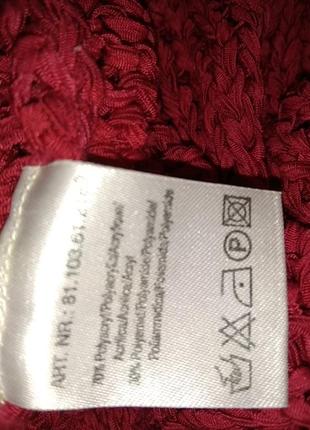 Красная вязаная кофта кофта с длинным рукавом кофта крупной вязки бренд chaloc6 фото