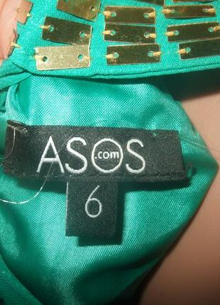 Распродажа!!! красивое платье asos, шикарного зеленого цвета ,xs6 фото