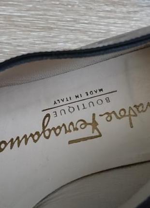 Туфли кожаные salvatore ferragamo оригинал размер 37 - 38 - 24 см5 фото