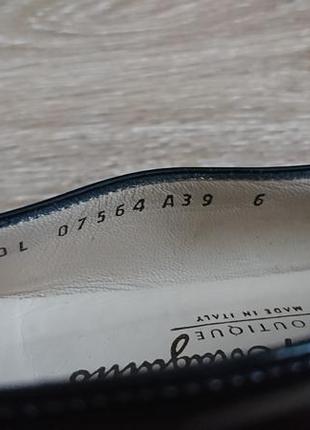 Туфли кожаные salvatore ferragamo оригинал размер 37 - 38 - 24 см6 фото