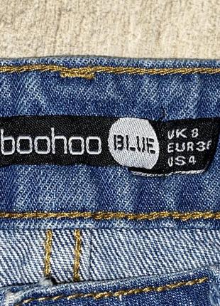 Синяя джинсовая мини юбка ,маленький размер(09)4 фото