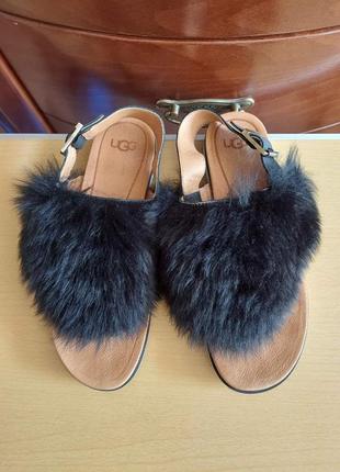 Босоножки с мехом ugg australia, оригинал3 фото