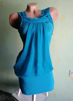 Платье. сукня. голубое платье. красивое платье seam. сукня. xs. 34