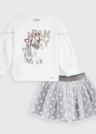 Костюм комплект mayoral кофта і спідниця на 98 см